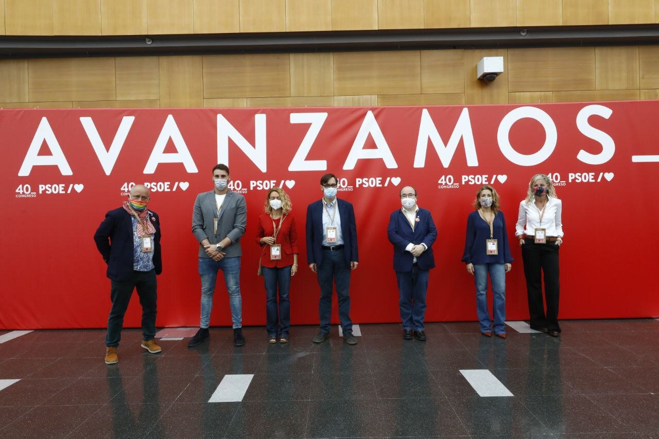 Montse Mínguez, Víctor Gutierrez, Manuel García Salgado i Eva Granados, representants del PSC a l'Executiva del PSOE