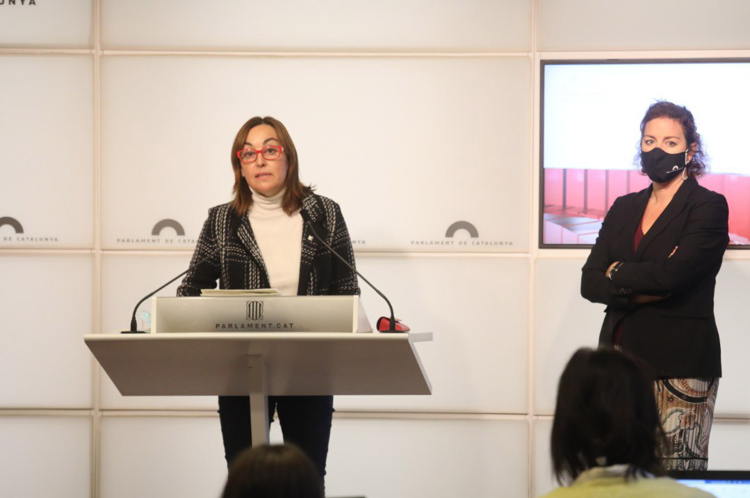 Sílvia Paneque i Alícia Romero al Parlament de Catalunya