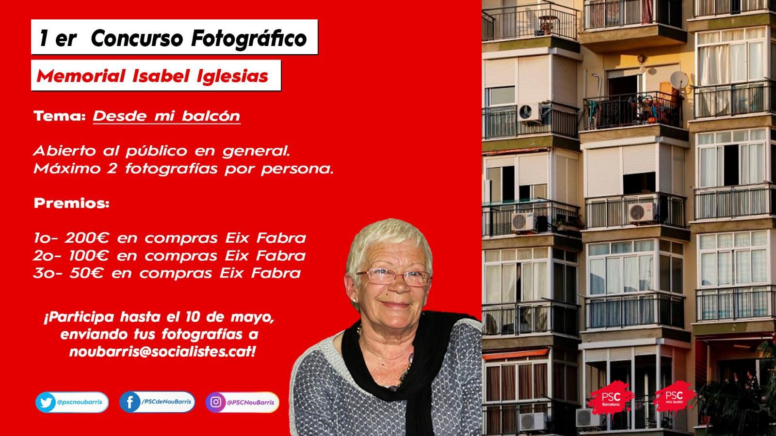 destacar Cosquillas puede El PSC Nou Barris organiza el concurso de fotografía 'Memorial Isabel  Iglesias' - Partit dels Socialistes de Catalunya