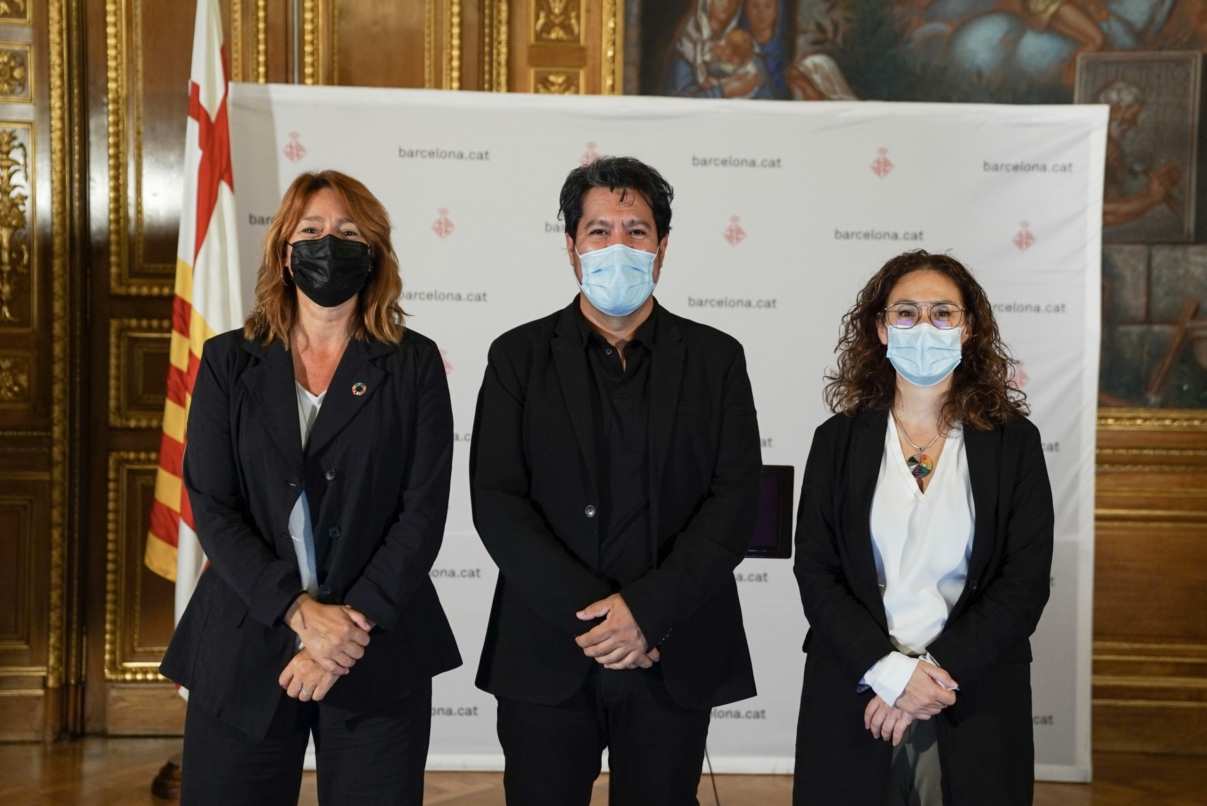 Laia Bonet, Laura Pérez y Esteban León