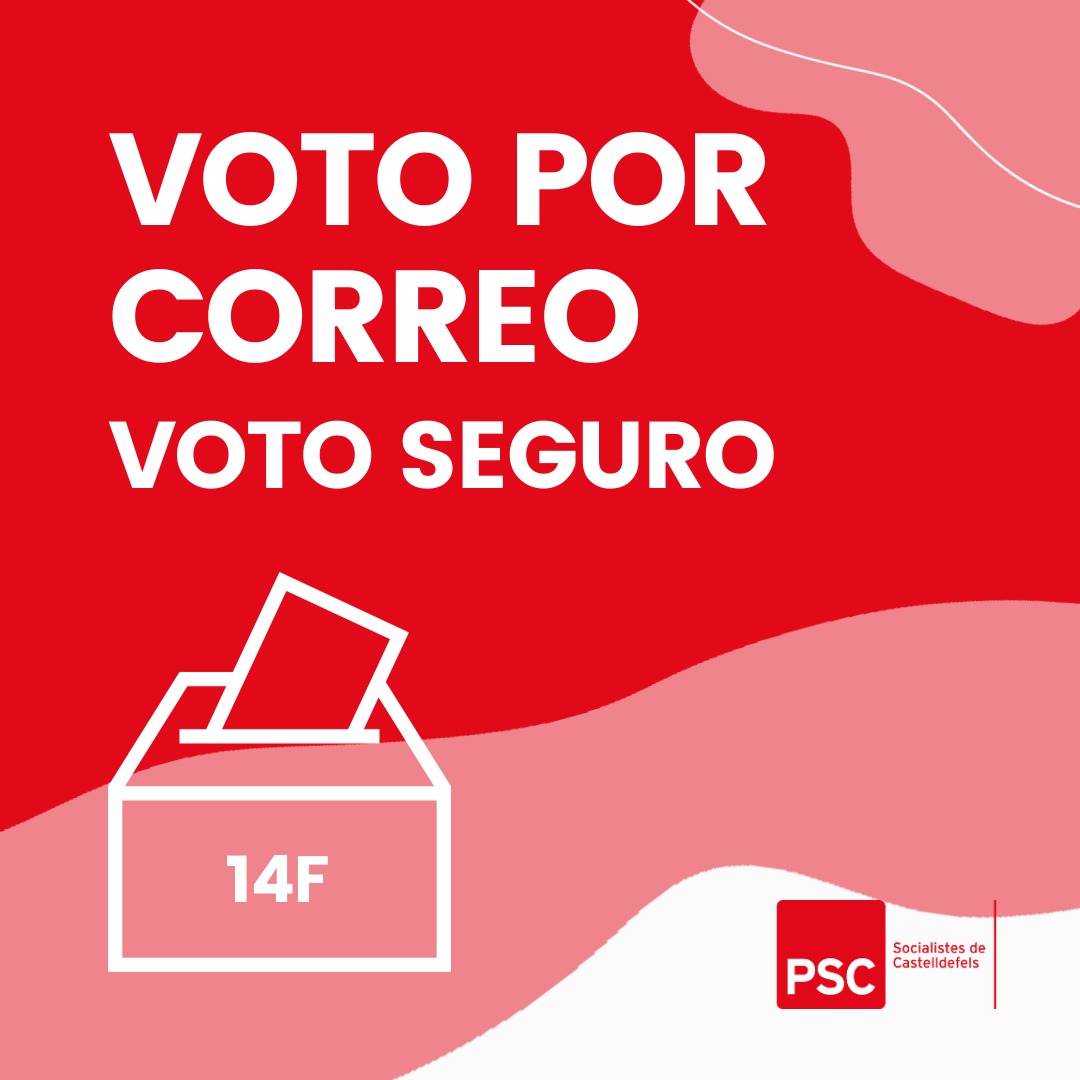 VOTO POR CORREO. VOTO SEGURO. Elecciones al Parlament de Catalunya, 14 de febrero de 2021