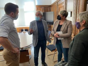 El PSC de Terrassa visita a Oriol Alba com a nou secretari general de la patronal CECOT