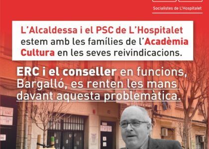 L’alcaldessa Núria Marín i el PSC L’Hospitalet donen suport a l’Acadèmia Cultura