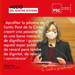 El PSC insisteix en la necessitat de dignificar l’espai central del riu al seu pas per Tortosa