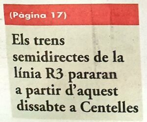 Rodalies implanta un nou horari cadenciat a l’R3