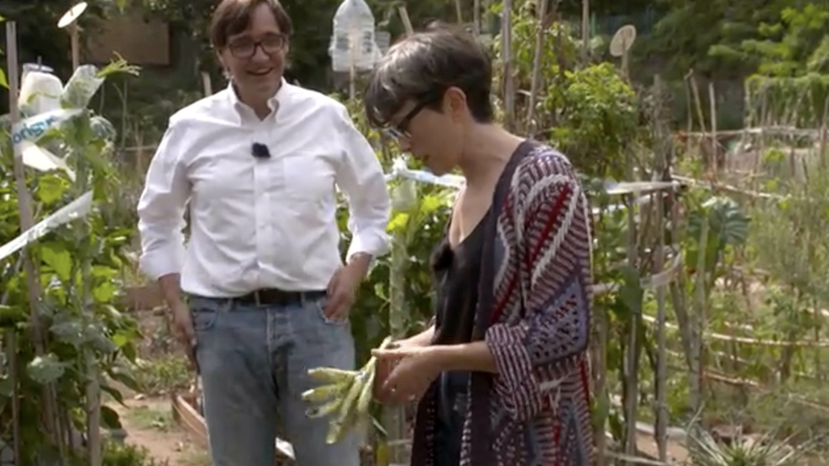 Salvador Illa con Thais Villas en El Intermedio
