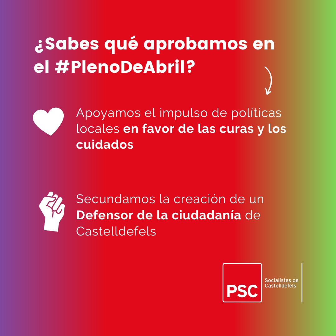 Valoración política del Pleno de abril del Primer Secretario