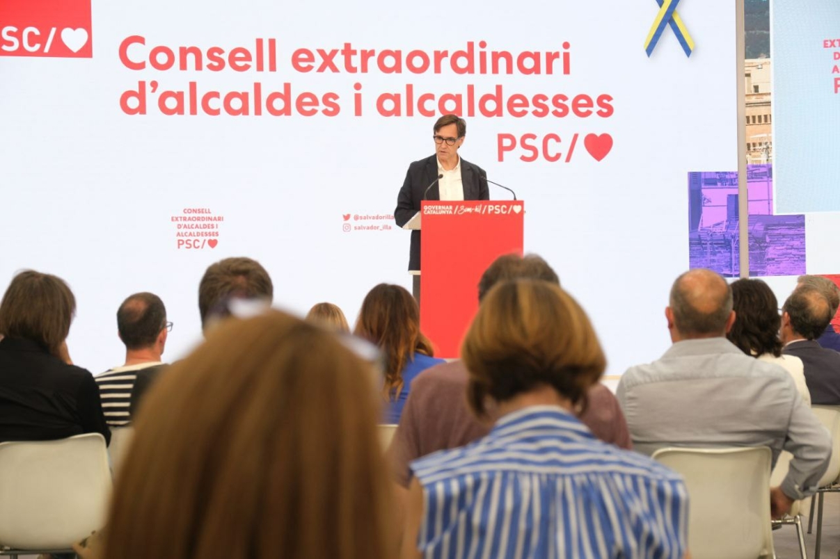 Salvador Illa al Consell d’alcaldesses i alcaldes del PSC