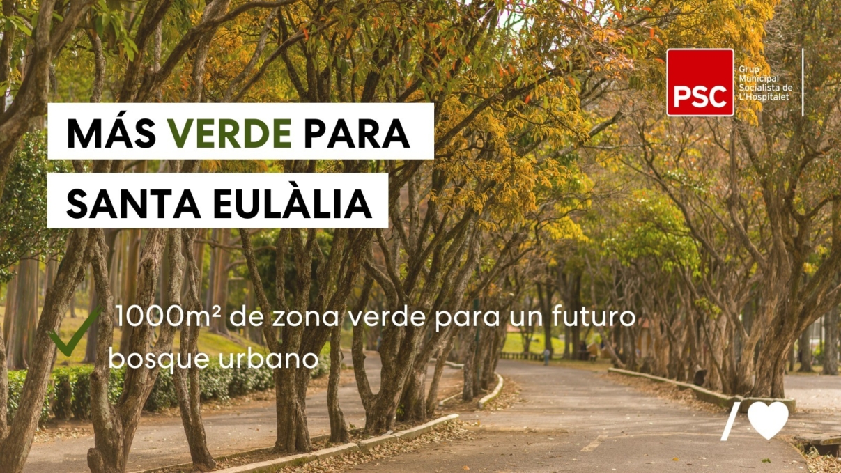 Nuevo bosque urbano en el barrio de Santa Eulàlia