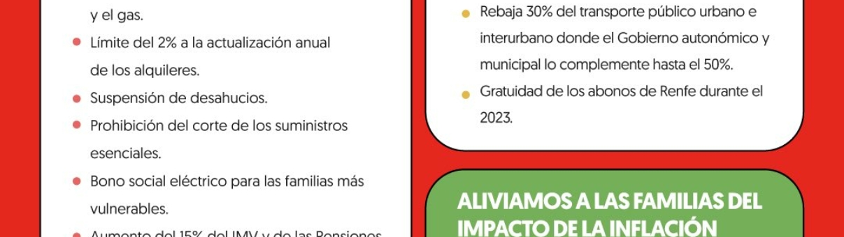 Nuevo paquete de medidas para proteger a la mayoría social