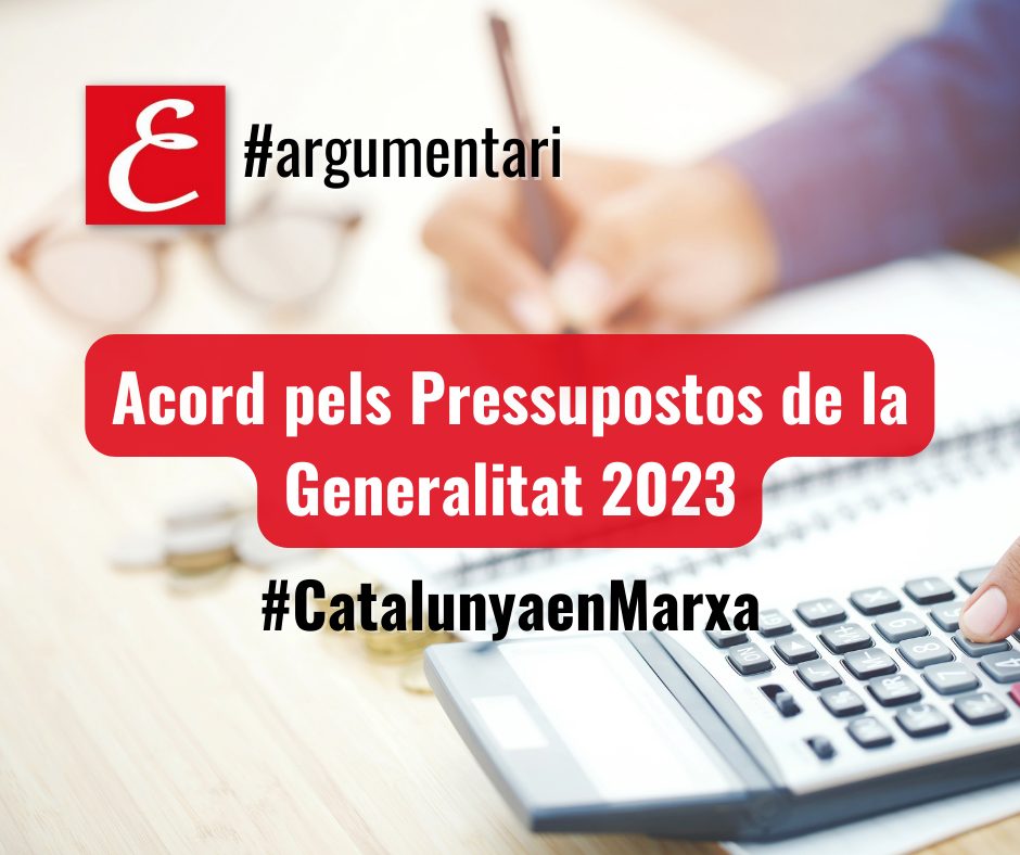 Acord pels Pressupostos de la Generalitat 2023. #CatalunyaEnMarxa