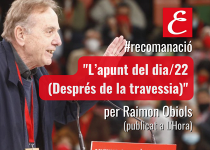 "L’apunt del dia/22 (Després de la travessia)". Per Raimon Obiols.