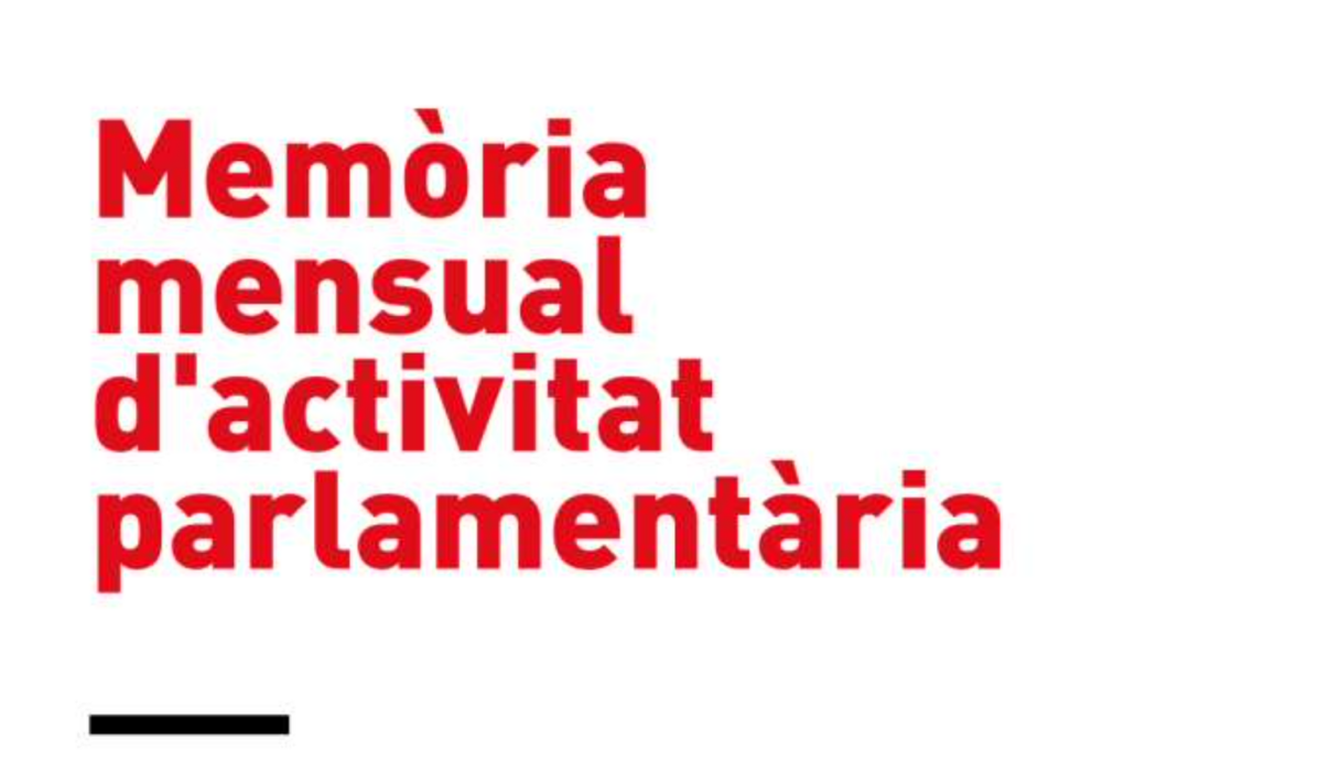 Memòria PSC BCN activitat parlamentària