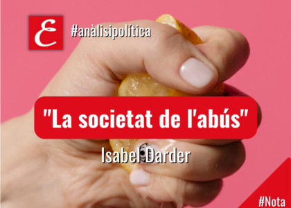 "La societat de l'abús". Isabel Darder.