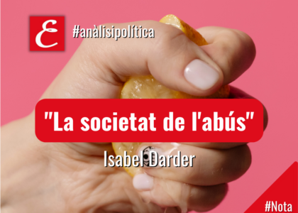 "La sociedad del abuso". Isabel Darder.