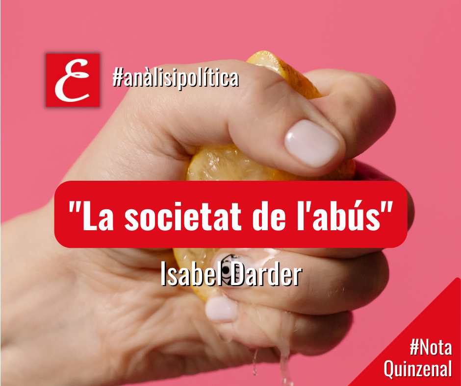 "La sociedad del abuso". Isabel Darder.
