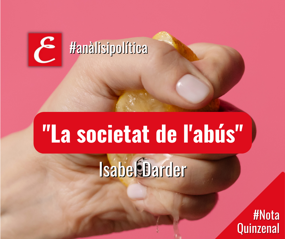 "La societat de l'abús". Isabel Darder.