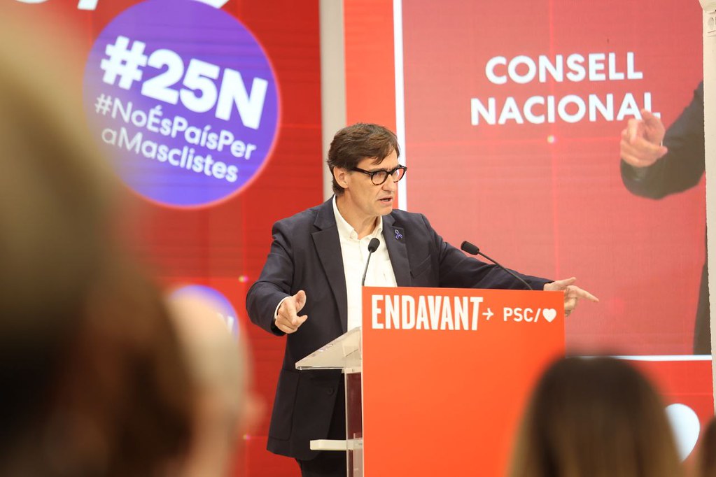 Salvador Illa al Consell Nacional del PSC 25 11 2023