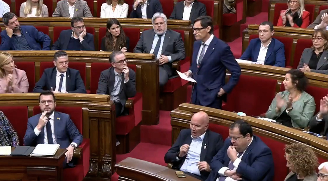 Salvador Illa al Ple del Parlament de Catalunya