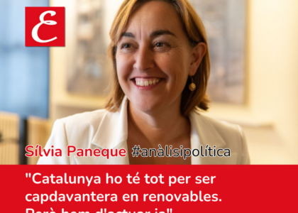 "Catalunya ho té tot per ser capdavantera en renovables. Però hem d'actuar ja"