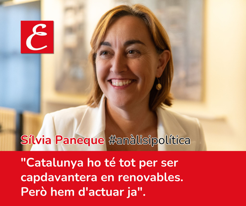 "Catalunya ho té tot per ser capdavantera en renovables. Però hem d'actuar ja"