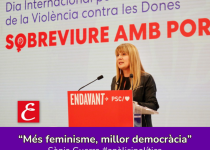 "Més feminisme millor democràcia". Sònia Guerra.
