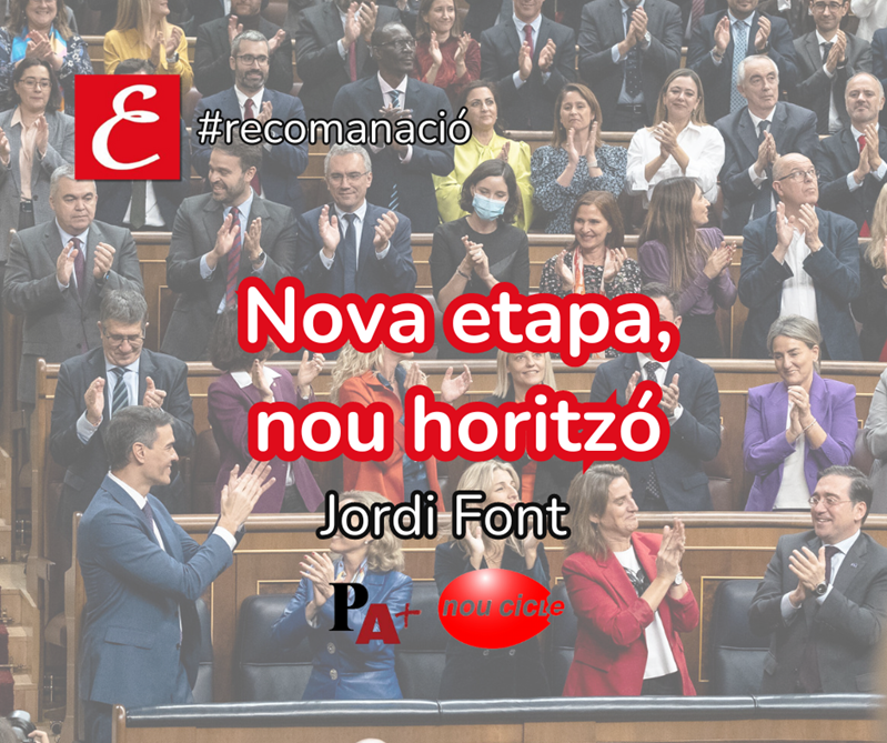 "Nova etapa nou horitzó". Jordi Font.