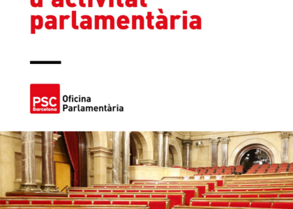 Portada memòria mensual d'activitat parlamentària