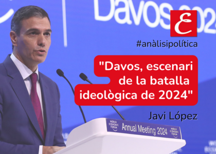 "Davos escenario de la batalla ideológica de 2024". Javi López.