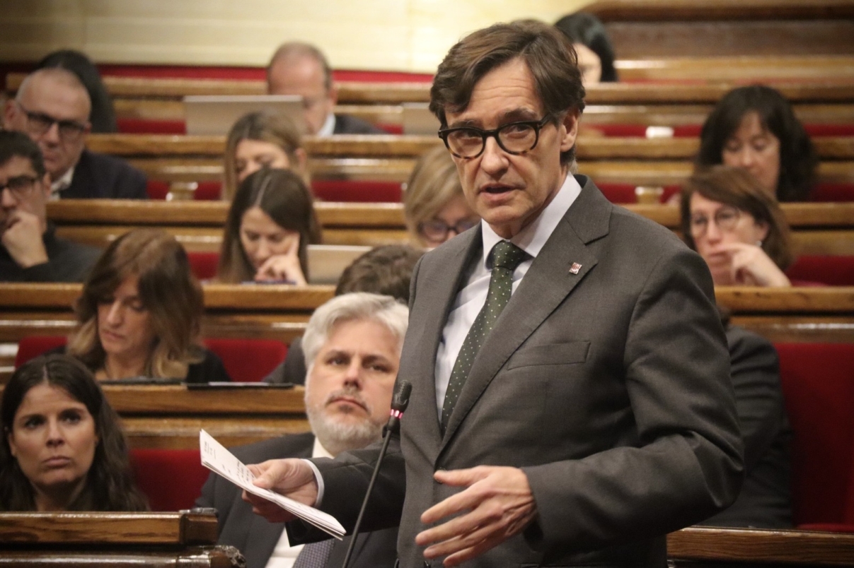 Salvador Illa al Ple del Parlament de Catalunya