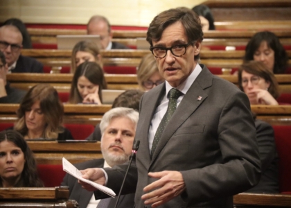 Salvador Illa al Pleno del Parlament de Catalunya