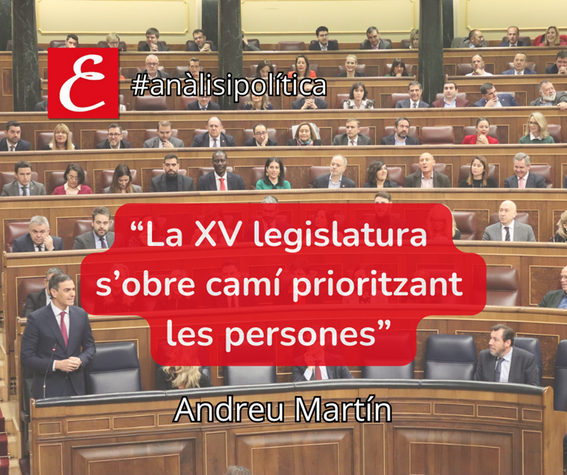 "La XV legislatura se abre camino priorizando a las personas". Andrés Martín.
