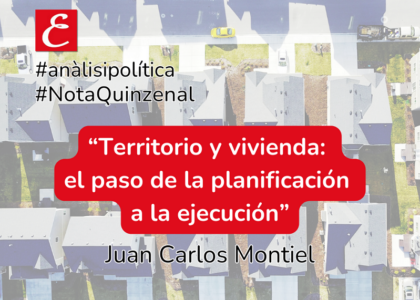 "Territorio y Vivienda: el paso de la planificación a la ejecución". Juan Carlos Montiel.