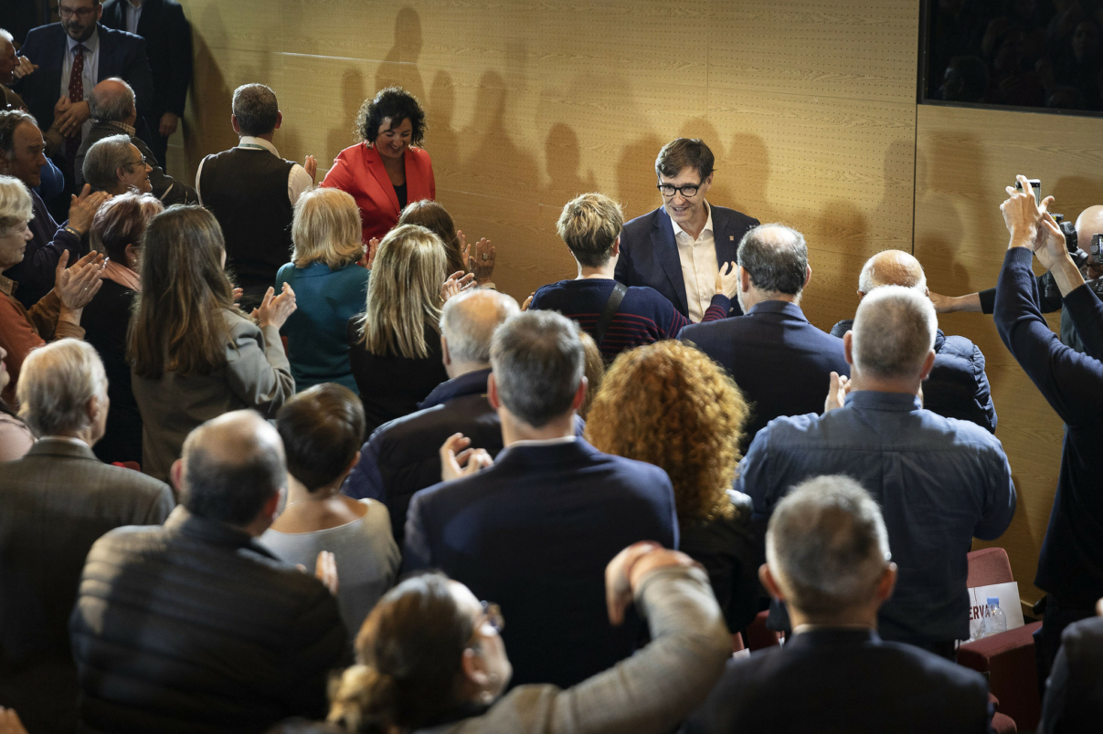 Salvador Illa, Alícia Romero i David Bote a Mataró