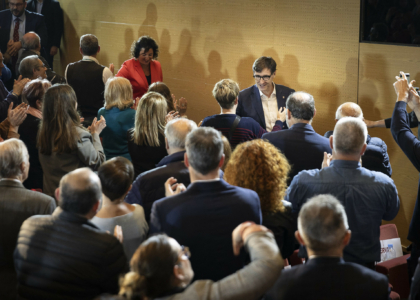 Salvador Illa, Alícia Romero i David Bote a Mataró