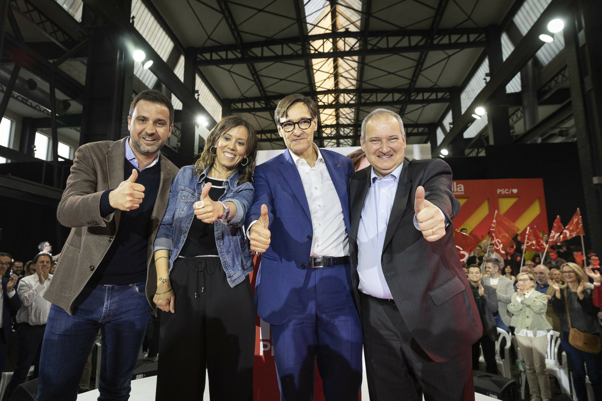 Salvador Illa a l'acte d'inici de campanya a Sabadell