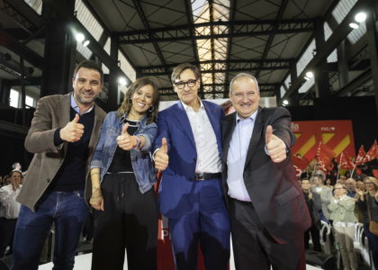 Salvador Illa a l'acte d'inici de campanya a Sabadell