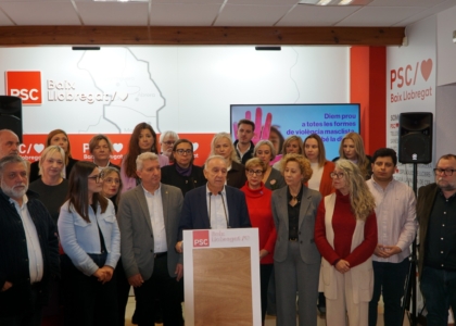 Roda de premsa del 25N a la federació socialista del Baix Llobregat